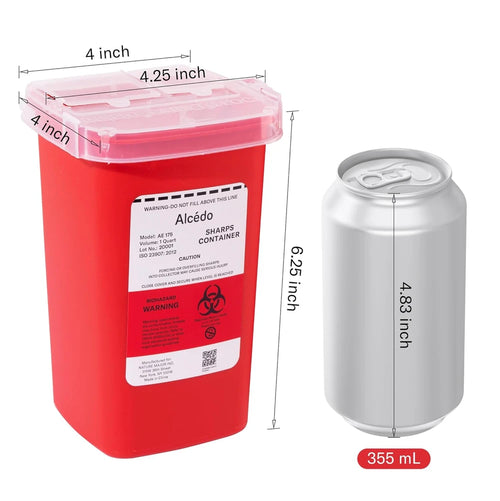 Alcedo Sharps Container 1 Quart