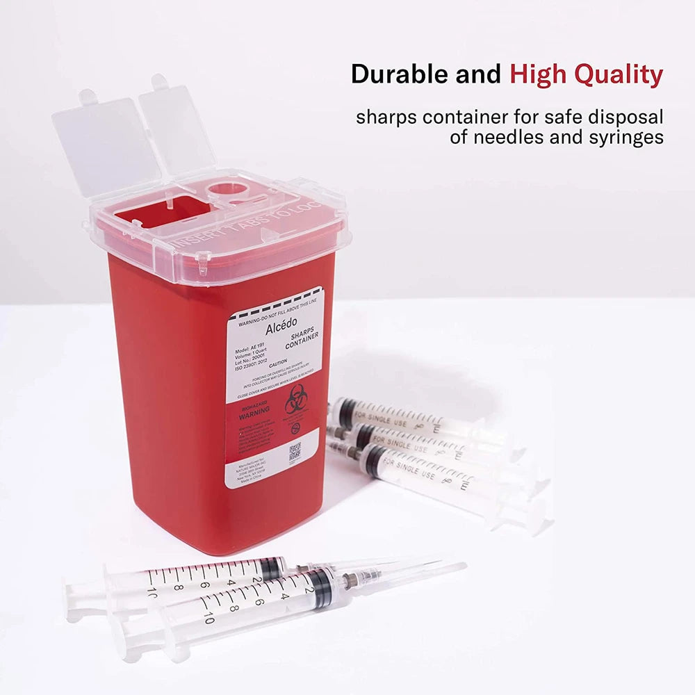 Alcedo Sharps Container 1 Quart